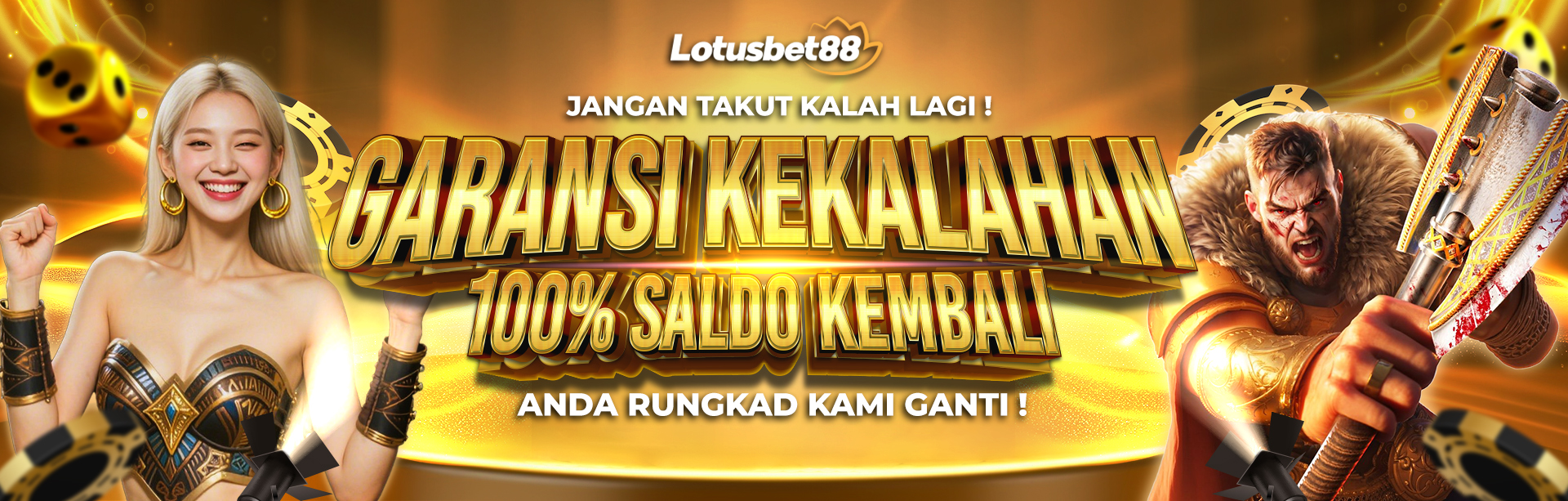 BONUS GARANSI NEW MEMBER 100%